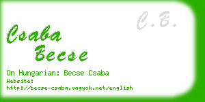 csaba becse business card